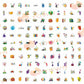 ピクミン ぷくぷくシール100 PCS ステッカー s130