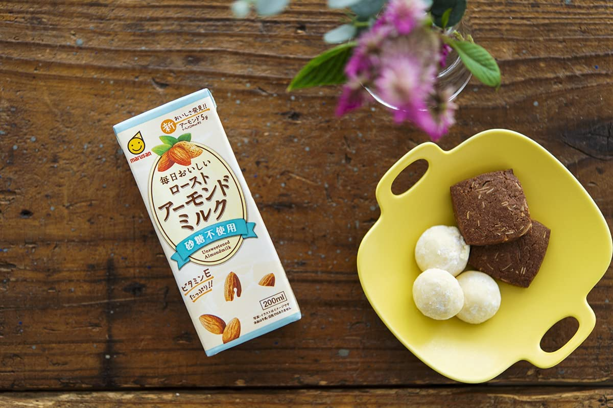 【送料無料】マルサンアイ 毎日おいしいローストアーモンドミルク砂糖不使用200ml×4ケース/96本