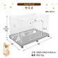 【ブラウン】ペットケージ 1段 小型犬 中型犬 猫 うさぎ 幅92×奥行62×高さ64cm 全5色 キャスター付き 折りたたみ 組立 カンタン おそうじ 室内 ハウス
