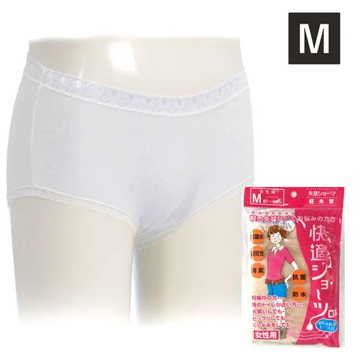 【ライトブルーＭサイズ】軽失禁 失禁ショーツ 尿漏れ ちょい漏れ レディース 女性用・軽失禁ショーツ 快適ショーツDX 消臭 臭わない 薄い 薄型