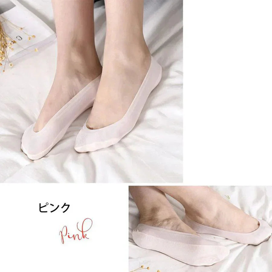 【5足セット グレー 送料無料】フットカバー ソックス 5足セット 靴下 レディース 脱げない 浅履き 超極浅 かかとすべり止め付き フットカバーソックス お得な5足セット 送料無料