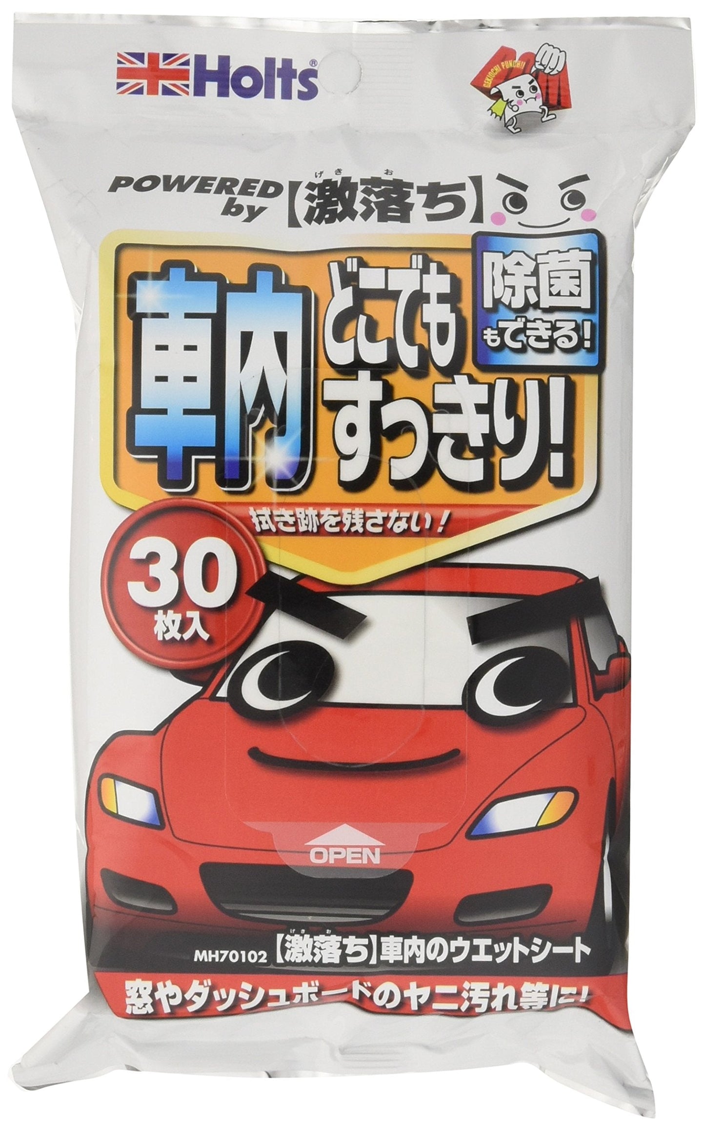 激落ち車内のウェットシート３０枚入り 容量30枚 ムサシホルト カー用品・洗剤・クリーナー