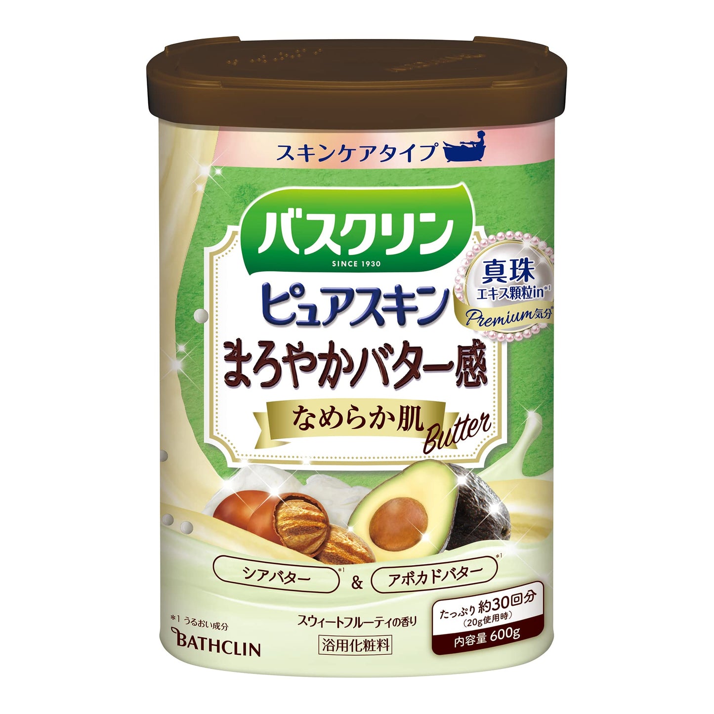 バスクリン　ピュアスキン　なめらか肌　６００ｇ 容量600G バスクリン 入浴剤