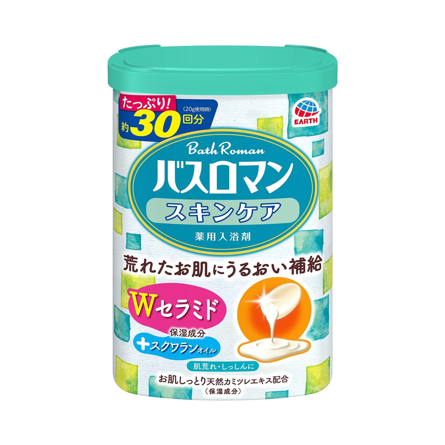 バスロマンスキンケアＷセラミド 容量600G アース製薬 入浴剤