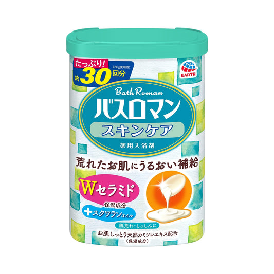 バスロマンスキンケアＷセラミド 容量600G アース製薬 入浴剤