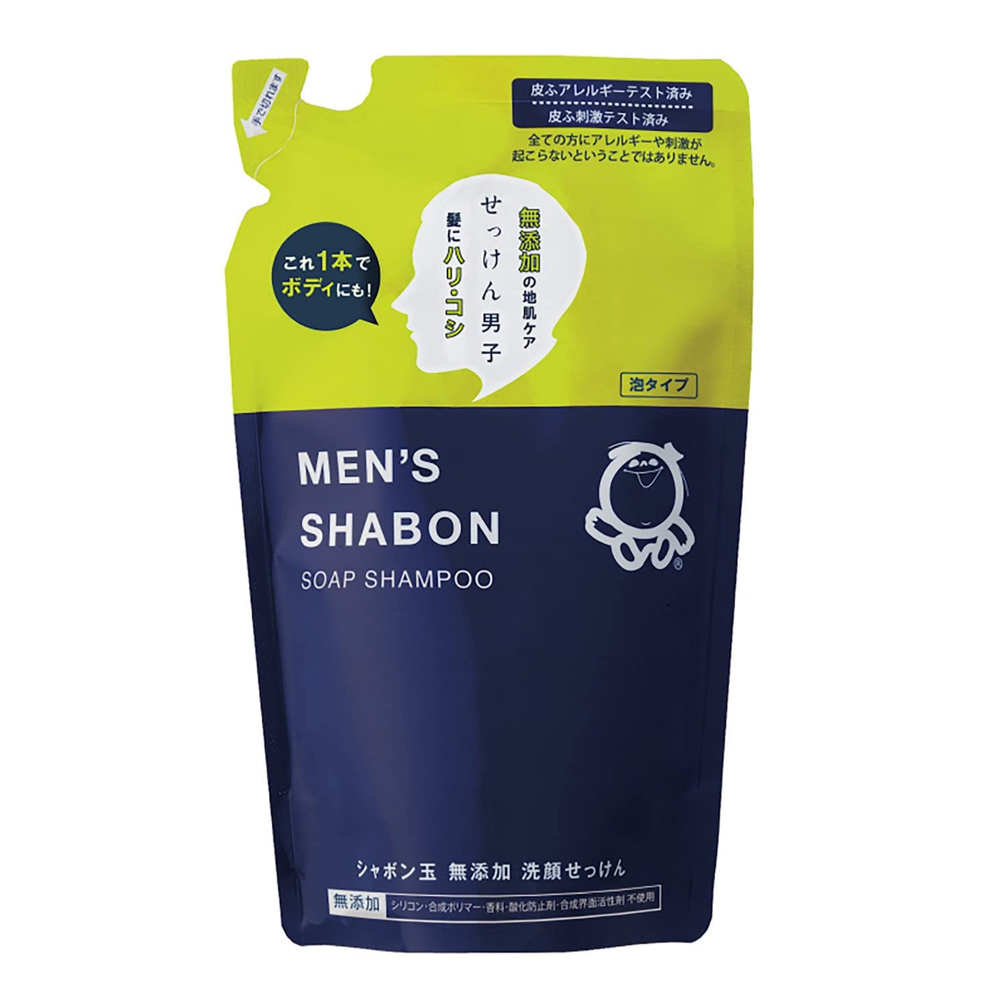メンズシャボンソープシャンプーつめかえ 容量420ML シャボン玉販売 化粧品