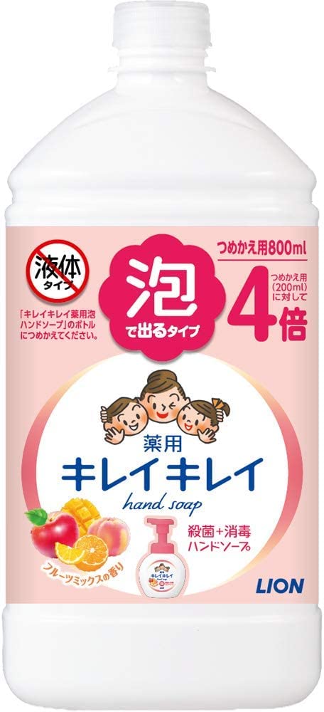 キレイキレイ　薬用泡ハンドソープ　詰替用特大サイズ　フルーツミックス 容量800ML ハンドソープ
