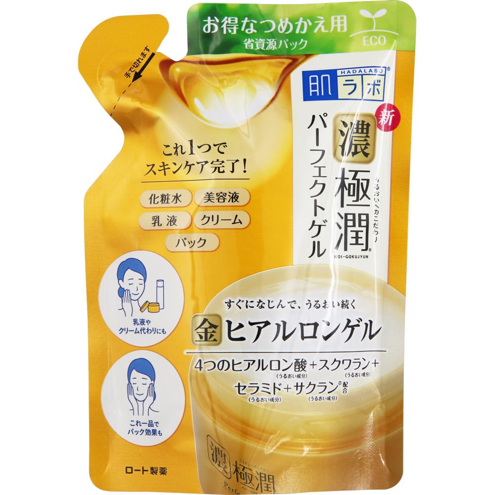肌ラボ　極潤パーフェクトゲル　つめかえ用　　８０ｇ 容量80G ロート製薬 化粧品