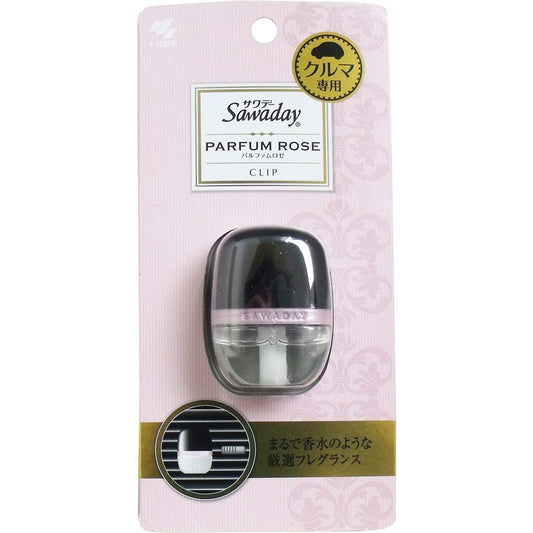 サワデークルマ専用クリップ　パルファムロゼ 容量6ML 小林製薬 芳香剤・車用