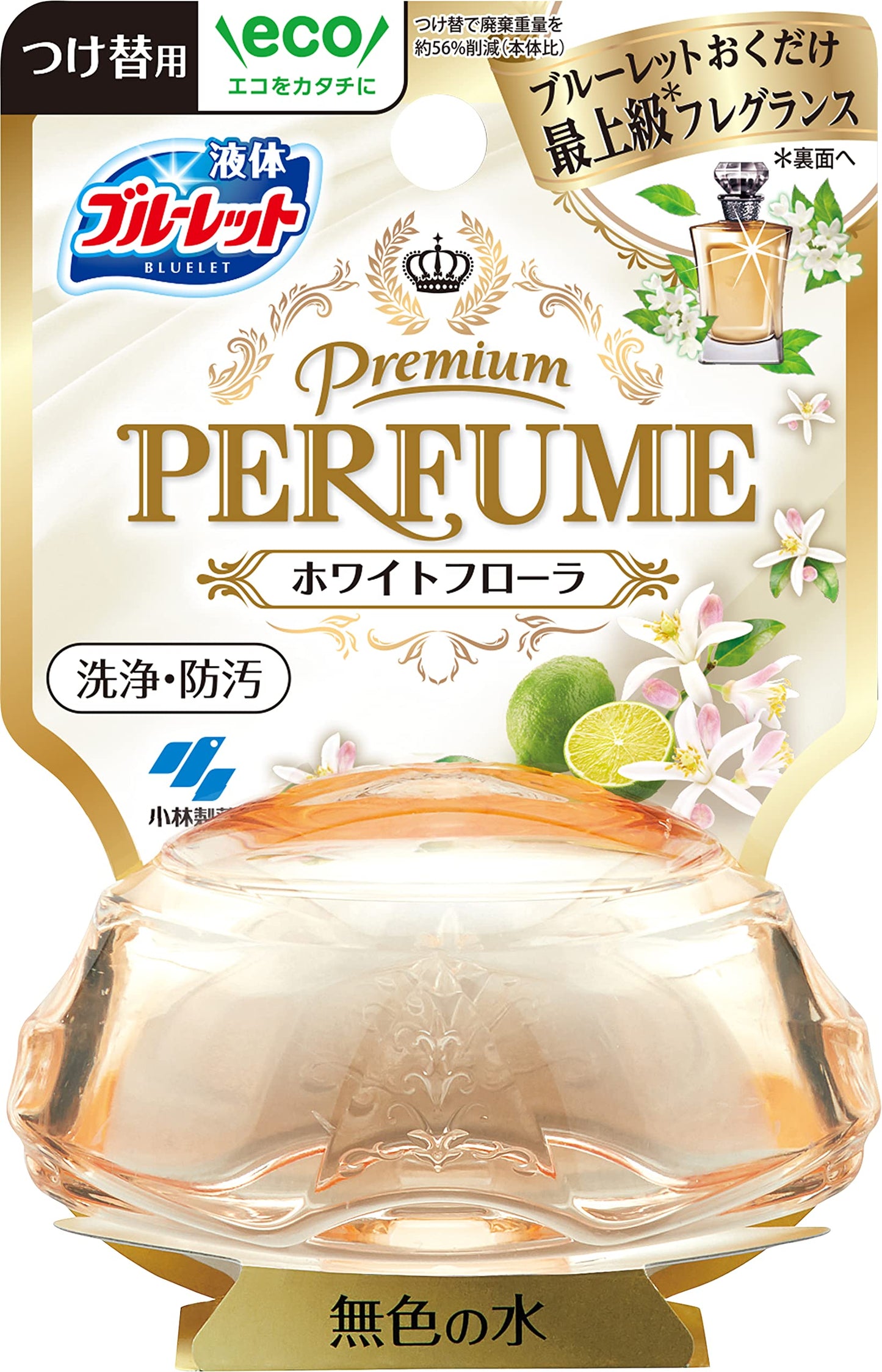 ブルーレット　プレミアムパフューム　つけ替用　ホワイトフローラ 容量70ML 小林製薬 芳香剤・タンク