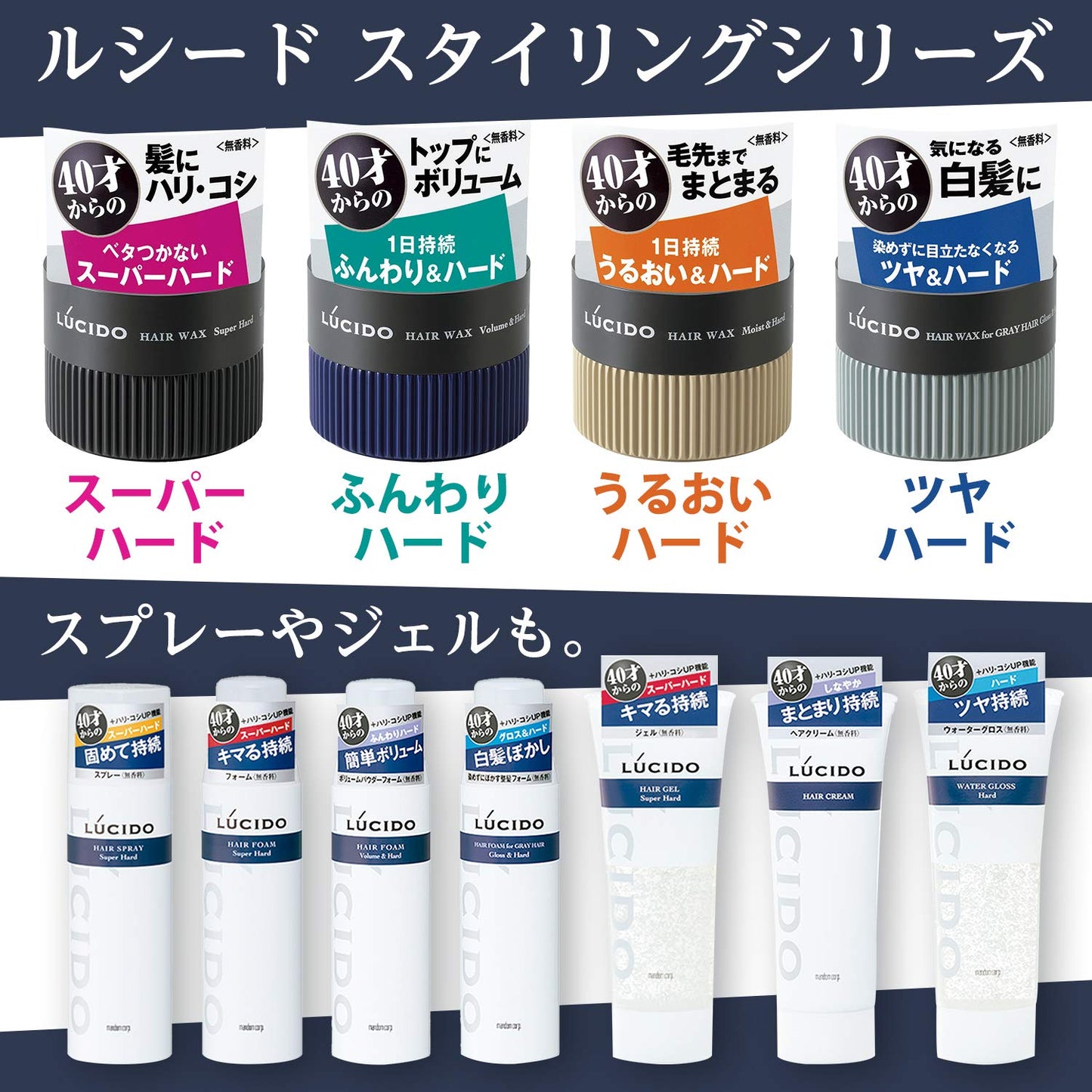 ルシード　ヘアワックス　スーパーハード 容量80G マンダム スタイリング