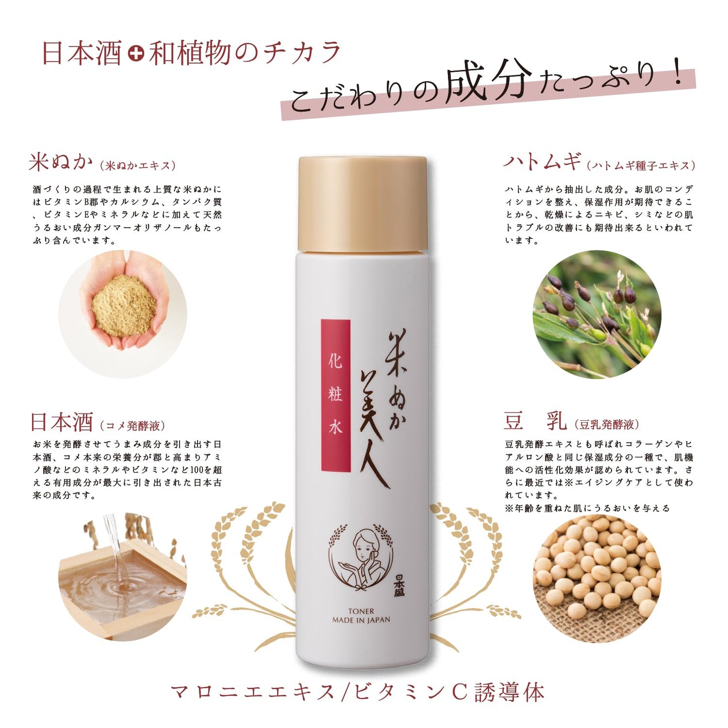 米ぬか美人　化粧水 容量200ML 日本盛 化粧水・ローション