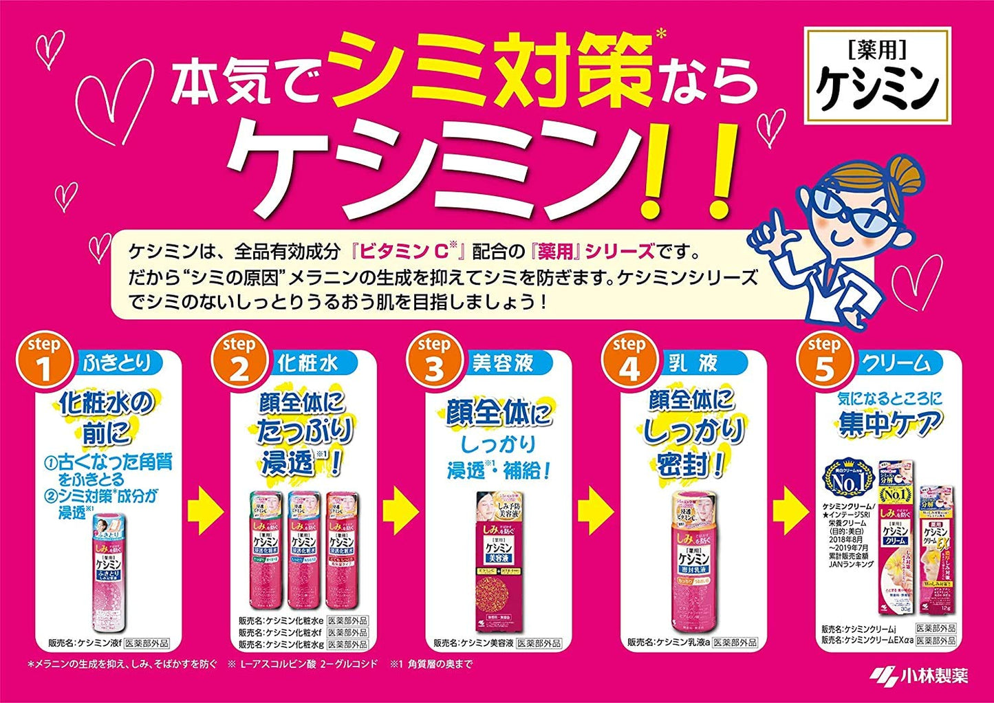 ケシミンふきとりしみ対策液 160ml 容量160ML 小林製薬 化粧水・ローション