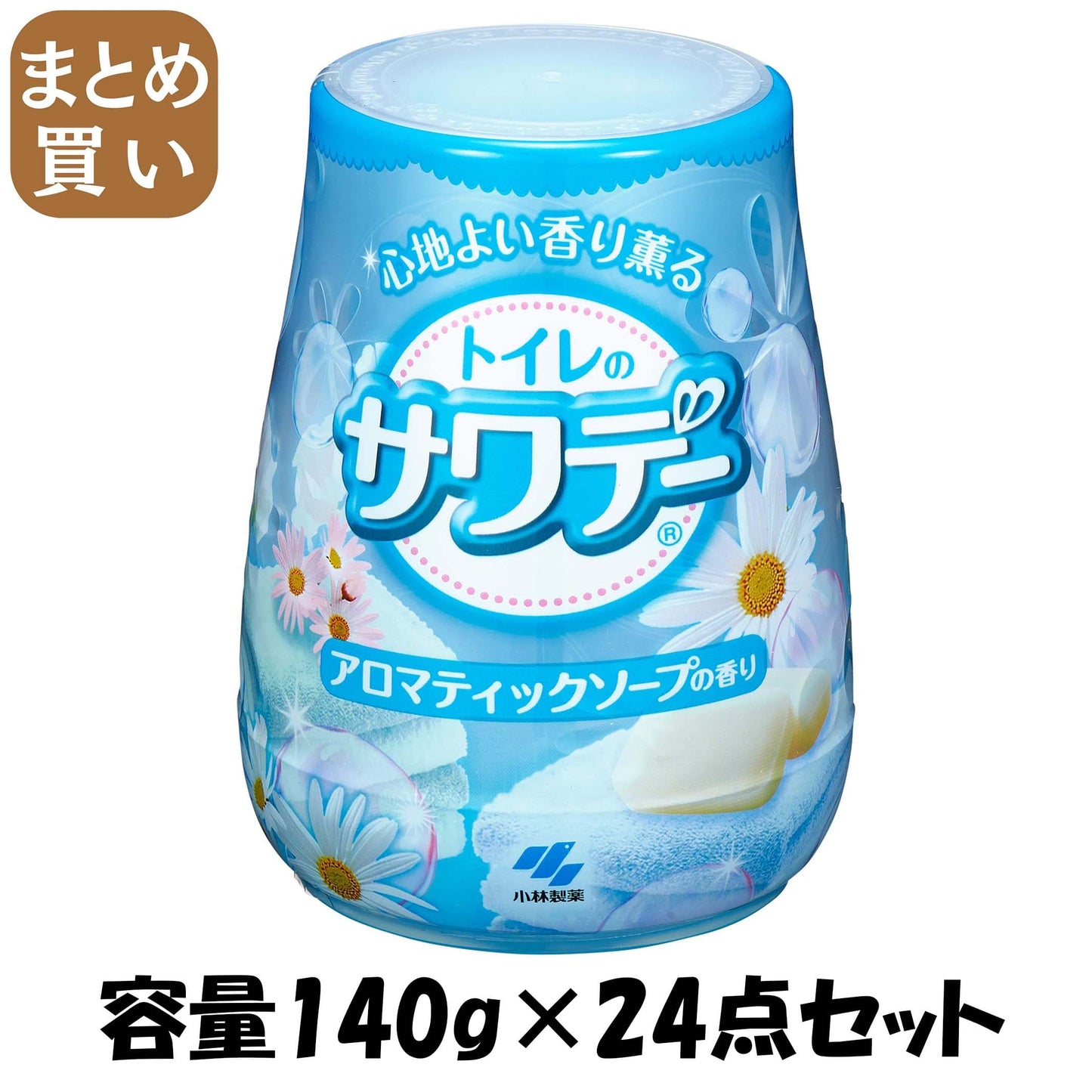 【まとめ買い】サワデー　アロマティックソープの香り 容量140G×24点セット 小林製薬 芳香剤・トイレ用