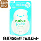 【まとめ買い】ナイーブピュア　泡ボディソープ　詰替用 容量450ML×16点セット クラシエ ボディソープ