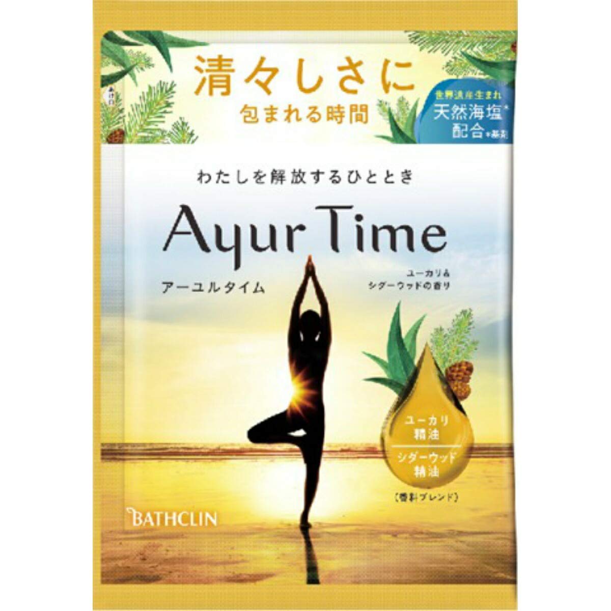 【まとめ買い】アーユルタイム　ユーカリ＆シダーウッドの香り　４０ｇ 容量40G×6点セット バスクリン 入浴剤
