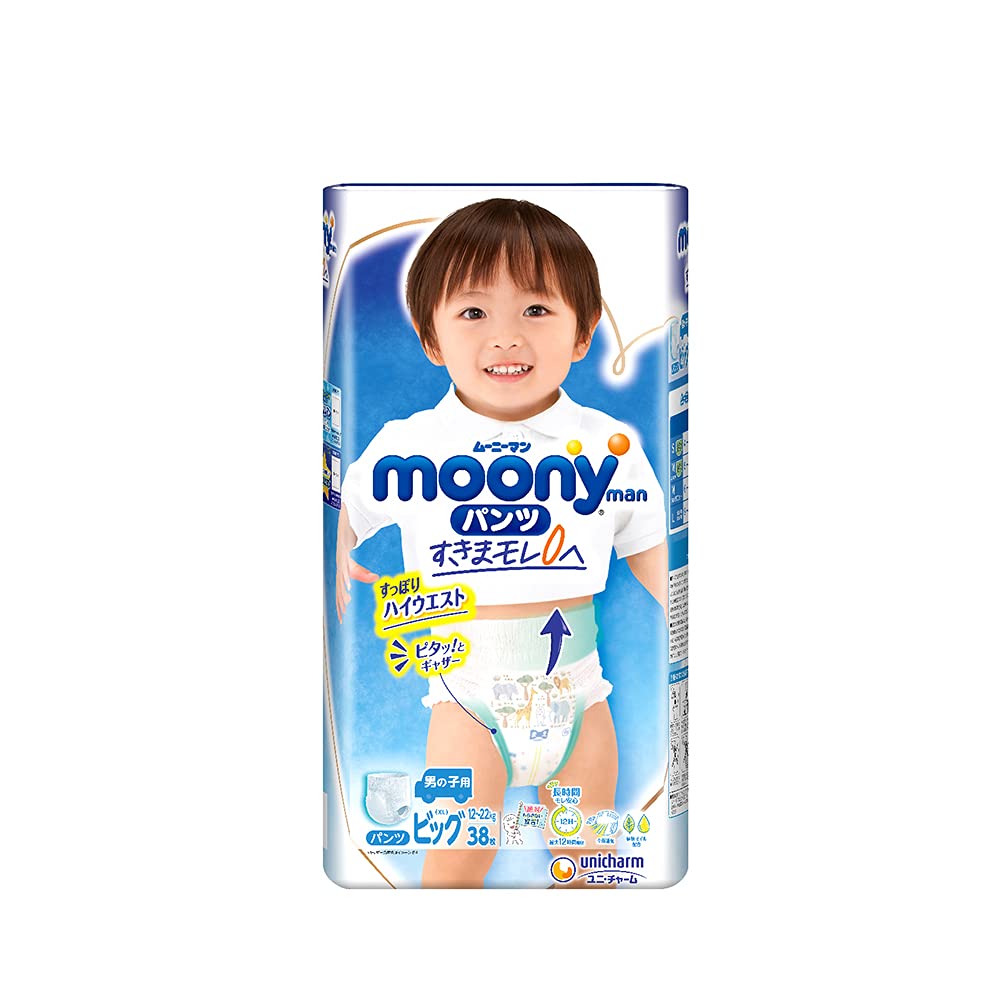 【まとめ買い】ム－ニ－マン　エアフィット　男の子　ビッグサイズ　38枚 容量38枚×4点セット オムツ