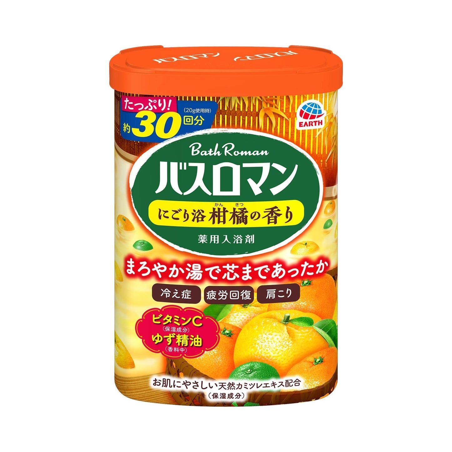 【まとめ買い】バスロマンにごり浴柑橘の香り 容量600G×15点セット アース製薬 入浴剤