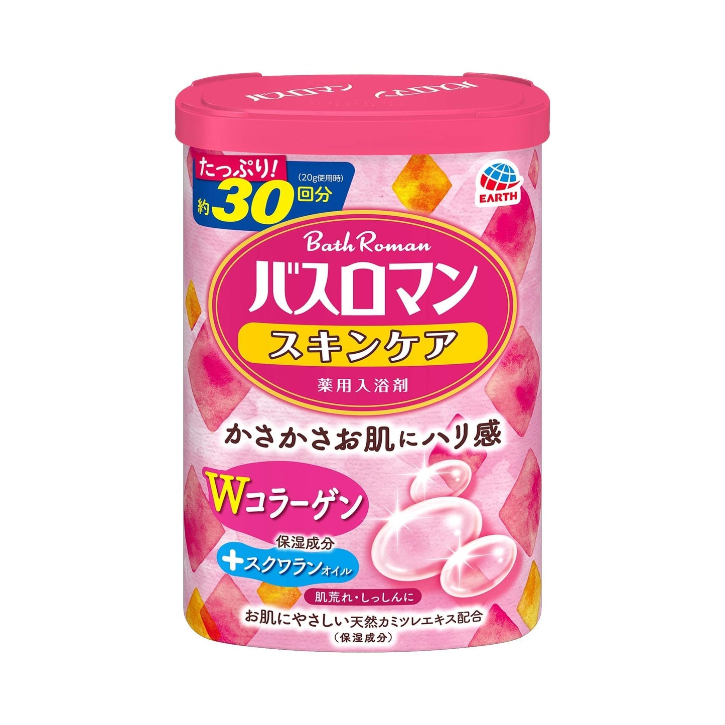 【まとめ買い】バスロマン　スキンケア　Ｗコラーゲン 容量600G×15点セット アース製薬 入浴剤