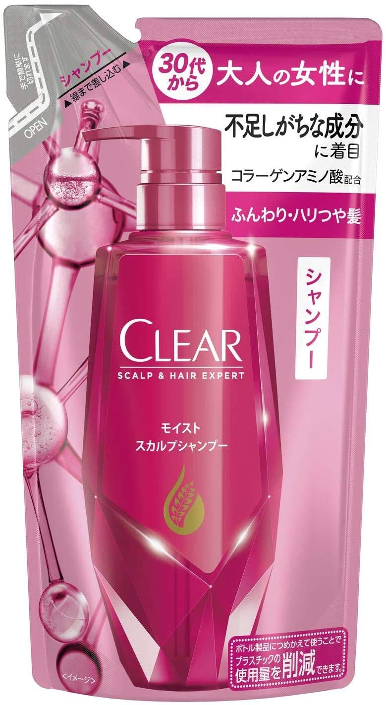 【まとめ買い】クリア　モイスト　スカルプシャンプー　つめかえ用 容量300G×18点セット ユニリーバ シャンプー