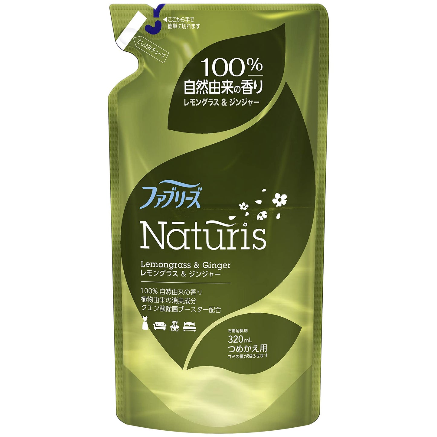 【まとめ買い】ファブリーズ　ナチュリス　レモングラス＆ジンジャーの香り　詰替え　320ml 容量320ML×24点セット Ｐ＆Ｇ 芳香剤