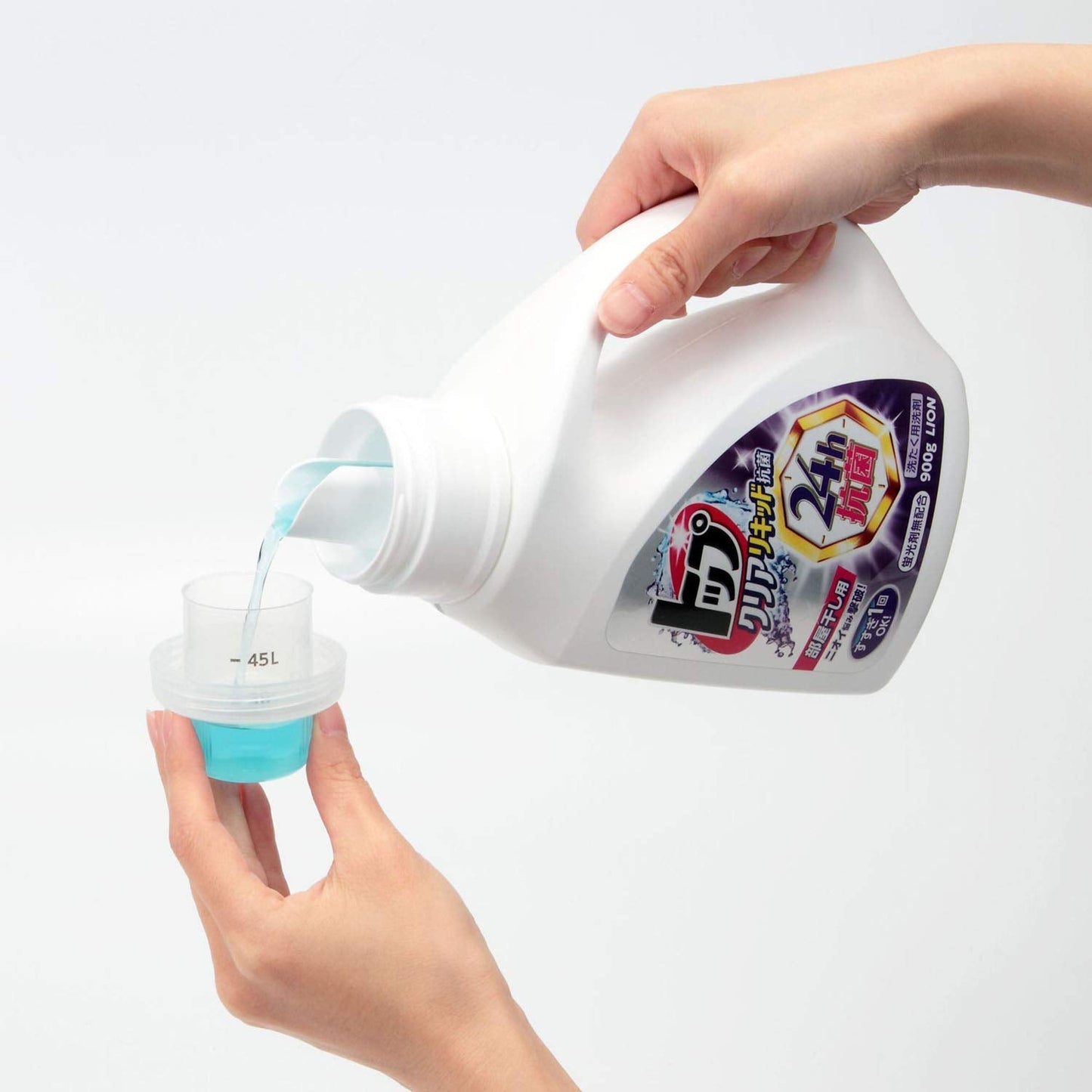 【まとめ買い】トップクリアリキッド抗菌　本体 容量900G×8点セット ライオン 衣料用洗剤