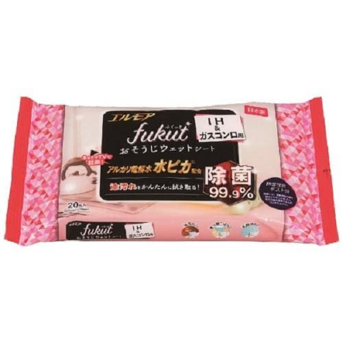 【まとめ買い】エルモアｆｕｋｕｔおそうじシートＩＨ＆ガスコンロ用 容量20枚×24点セット カミショウジ 台所用品