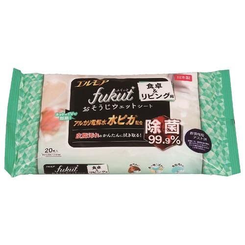 【まとめ買い】エルモアｆｕｋｕｔおそうじシート食卓＆リビング用 容量20枚×24点セット カミショウジ 台所用品