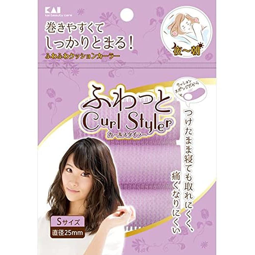 【まとめ買い】ＫＱ３１１５しっかりとまるヘアクッションカーラー　Ｓ　３個 容量3個×6点セット 貝印 スタイリング