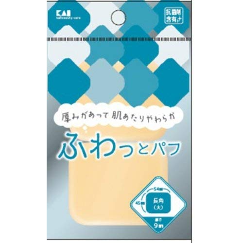 【まとめ買い】ＫＱ３２３７ファンデーションパフＮＢＲ長角　大 容量2個×12点セット 貝印 メイク