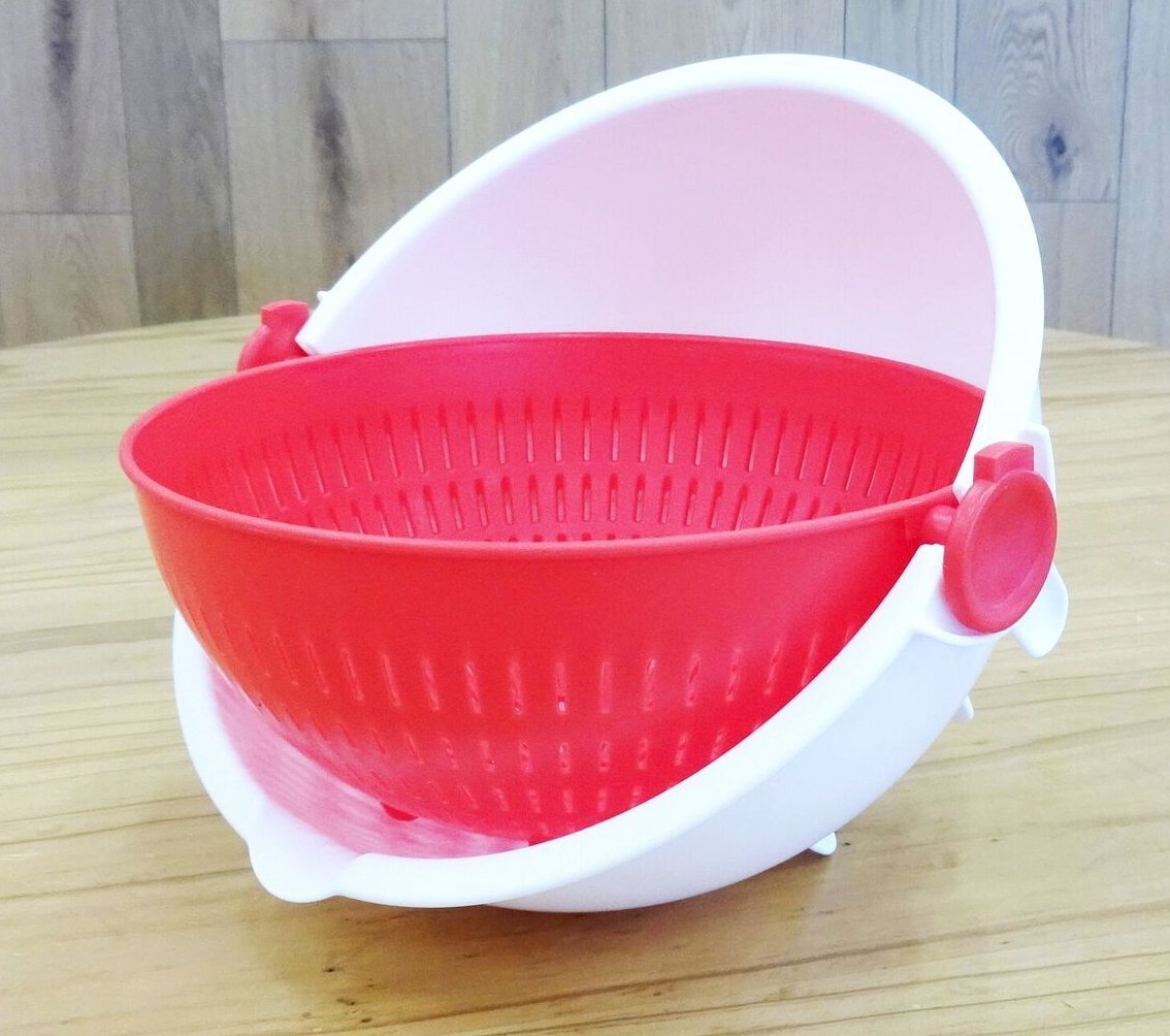 【まとめ買い】スピンホイール　コランダー　ラージ（レッド） 容量1個×5点セット 小久保工業所 台所用品