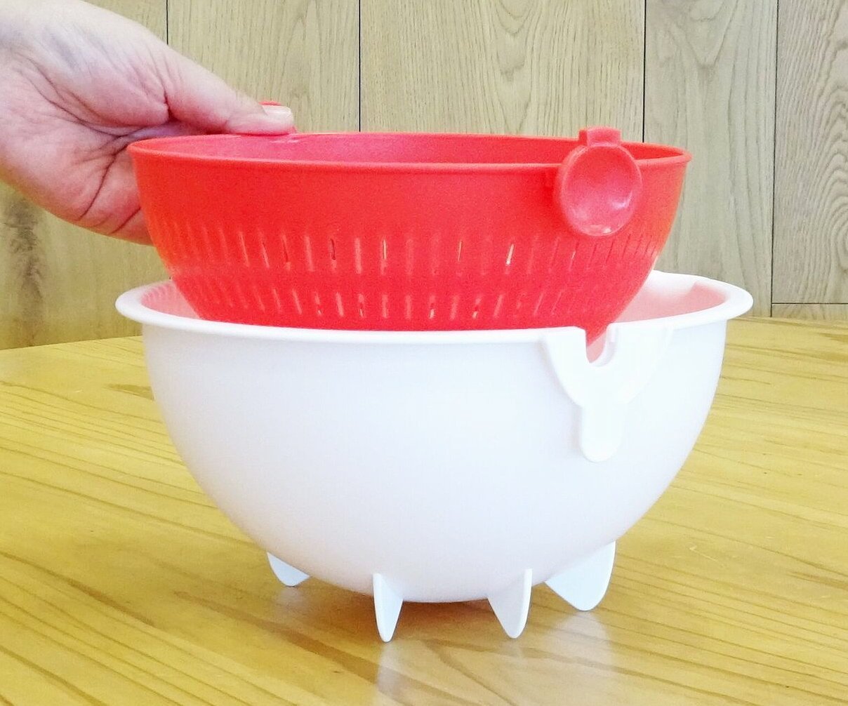 【まとめ買い】スピンホイール　コランダー　ラージ（レッド） 容量1個×5点セット 小久保工業所 台所用品