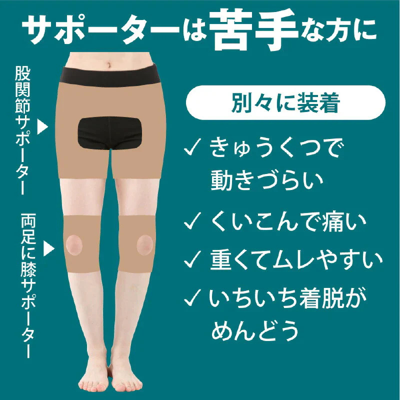 【ブラック M-Lサイズ】スパッツ お医者さんのサポートスパッツ ピタ肌 股関節 膝 歩行サポート 膝裏 ひざ ヒザ レディース 七分丈 7分丈 ブラック 健康 トレーニング スポーツ 運動 サポート 脚 足 女性用 ウォーキング 散歩 ヨガ グッズ フィットネス