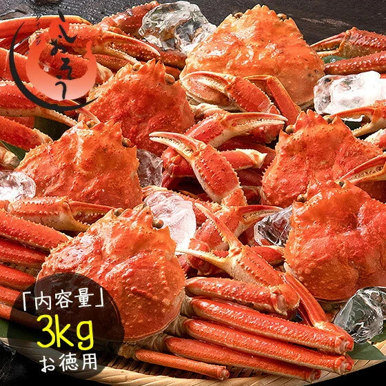 ズワイガニ 訳あり 3kg （6〜8尾入り） ボイル 姿 ずわいがに ズワイ蟹 ずわい蟹 かに 蟹 カニ ずわい 鍋 お取り寄せグルメ 美味しい 冷凍カニ 冷凍かに 海鮮 グルメ 食べ物 ギフト プレゼント