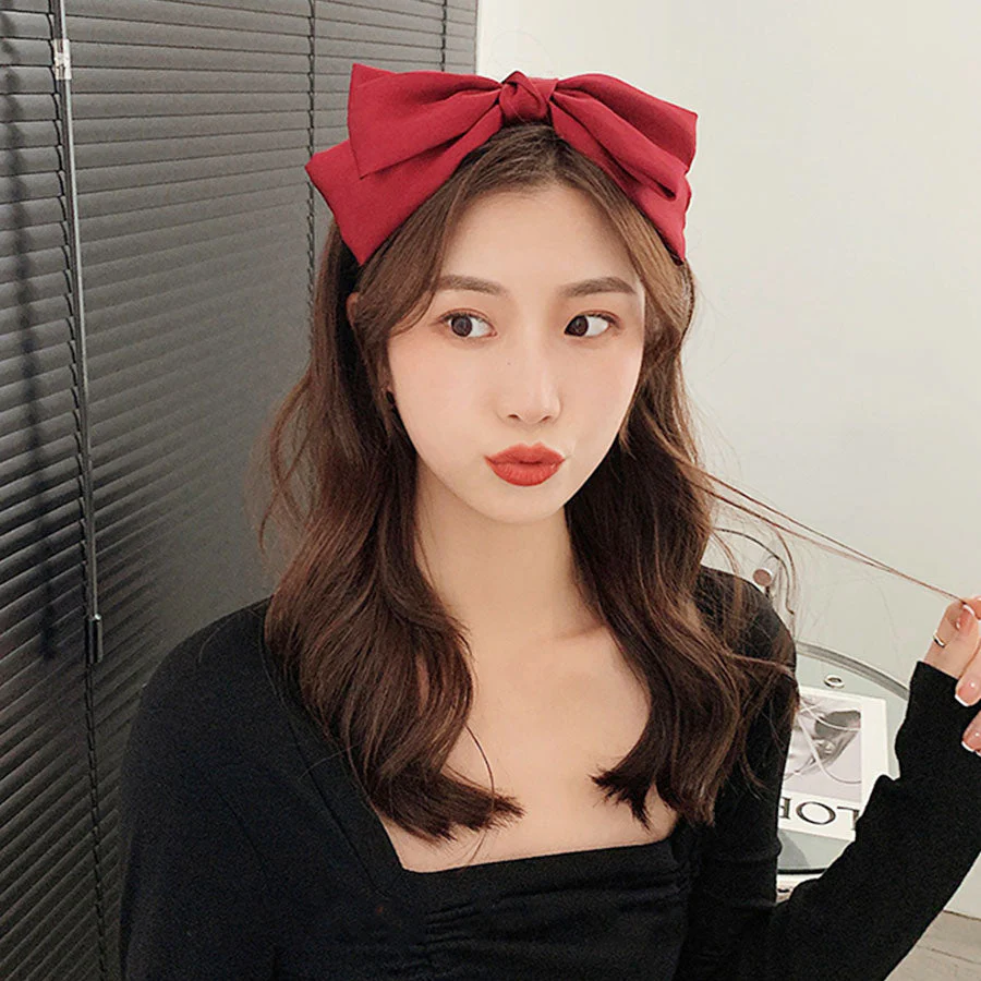 (ネイビー)リボンカチューシャ　ヘアバンド　レディース 大人っぽい ヘアアクセサリー シンプル 髪飾り おしゃれ  ヘアターバン