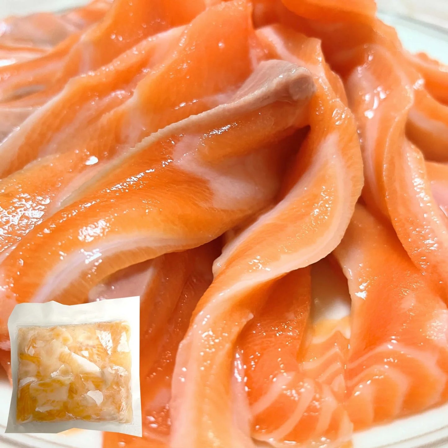 [みさわのやさい] サーモン ハラス 訳あり 切り落とし 1kg（200gｘ5パック） 刺身用 冷凍 アトランティックサーモン or トラウトサーモン 生食用 切り身