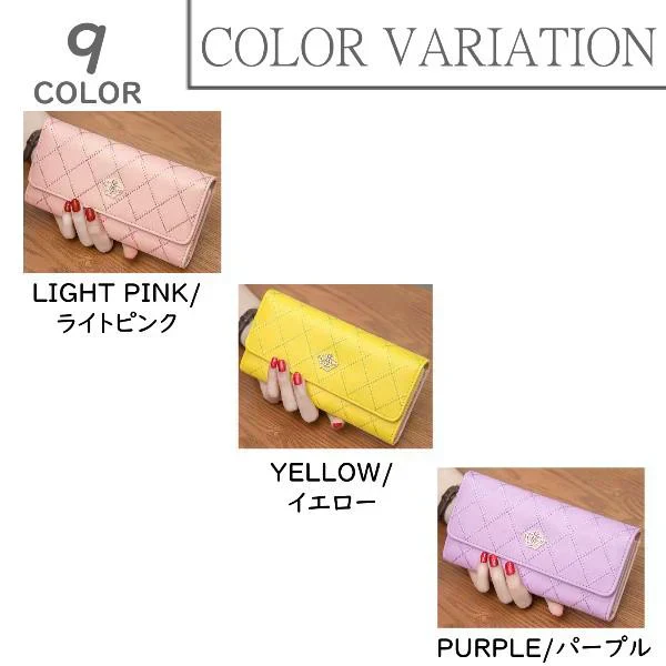 ★【ピンク】　長財布　カード入れ　大容量　薄型　軽量