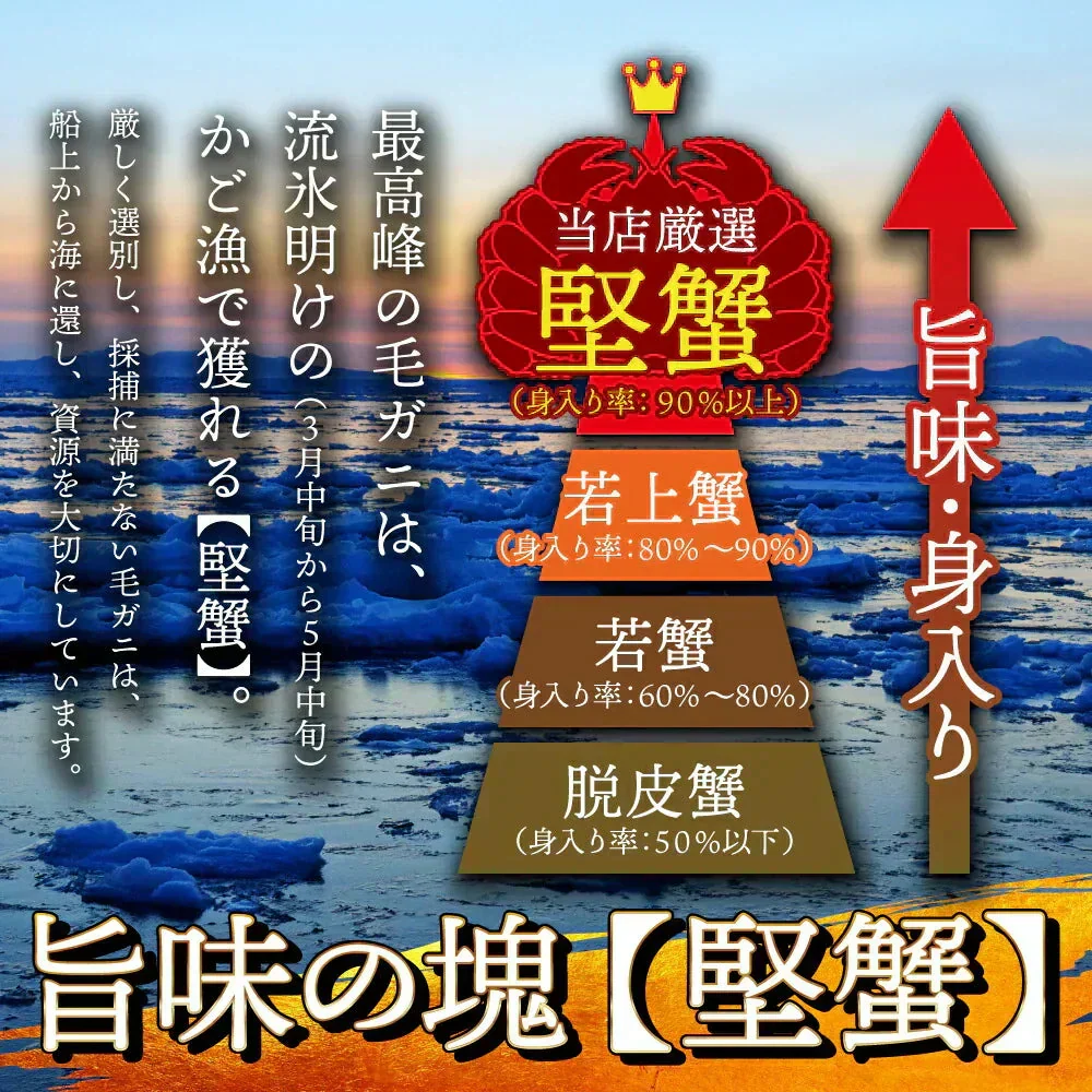 45%OFF★北海道産 浜茹で毛蟹 約500g×6尾【本州～九州エリア送料無料】
