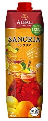【送料無料】【6本/1ケース】ヴィニャ・アルバリ・サングリア 1000ml 1L×6本