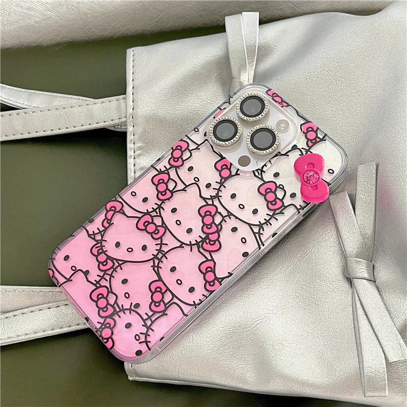 携帯電話ケース iPhone16/iPhone16Pro/iPhone16Pro max ケース hello kitty ソフトiPhone用  xjj2024182(AiPhone16用)