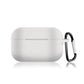 AirPodsPro対応ケース 白 シリコン AirPods Pro Case カバー カラビナ付き エアーポッズプロケース 防塵 耐衝撃 air pods proケース ソフトケース フック付き