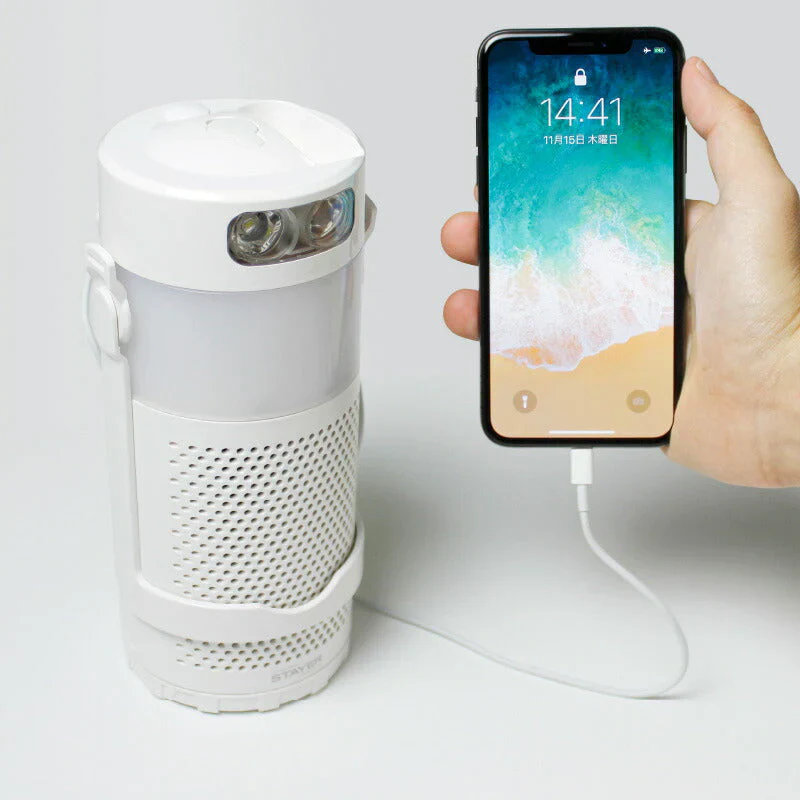 マグネ充電器 SH-GDMC-MB 10年以上長期保存可能 水と塩で発電 防災グッズ 防災 発電 ランタン LED懐中電灯 USB端子 繰り返し使える 災害 非常時 1台3役 防水 プレゼント