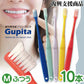 歯科専用歯ブラシ Gupita グピタ (毛のかたさ：Mふつう) 10本セット ／ 理想の歯ブラシ 全5色 個包装 ／ 復興支援商品【メール便送料無料】