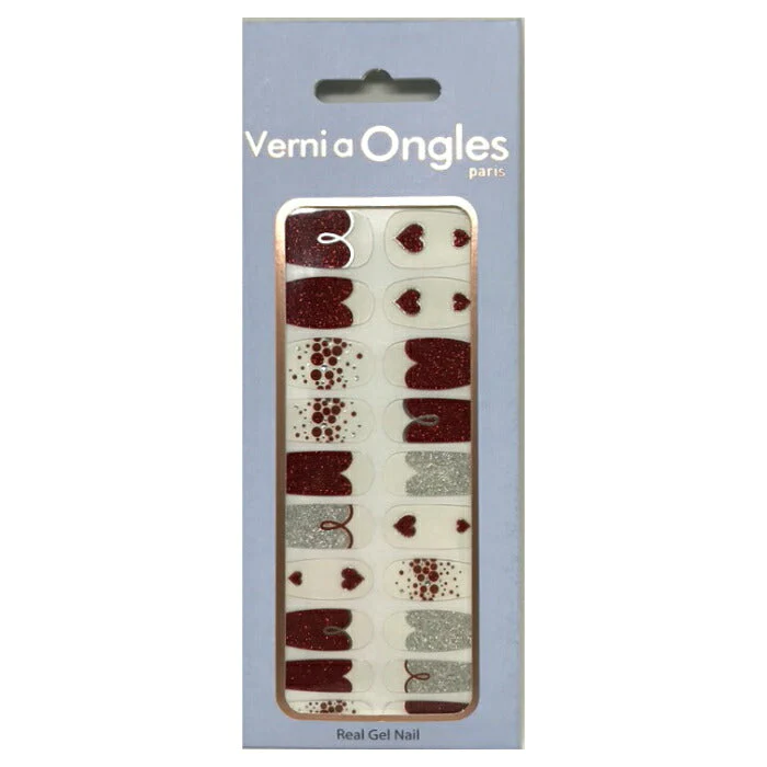 Verni a Ongles ヴェルニア オングルス  ジェルネイル ステッカー Red Heart French レッドハートフレンチ