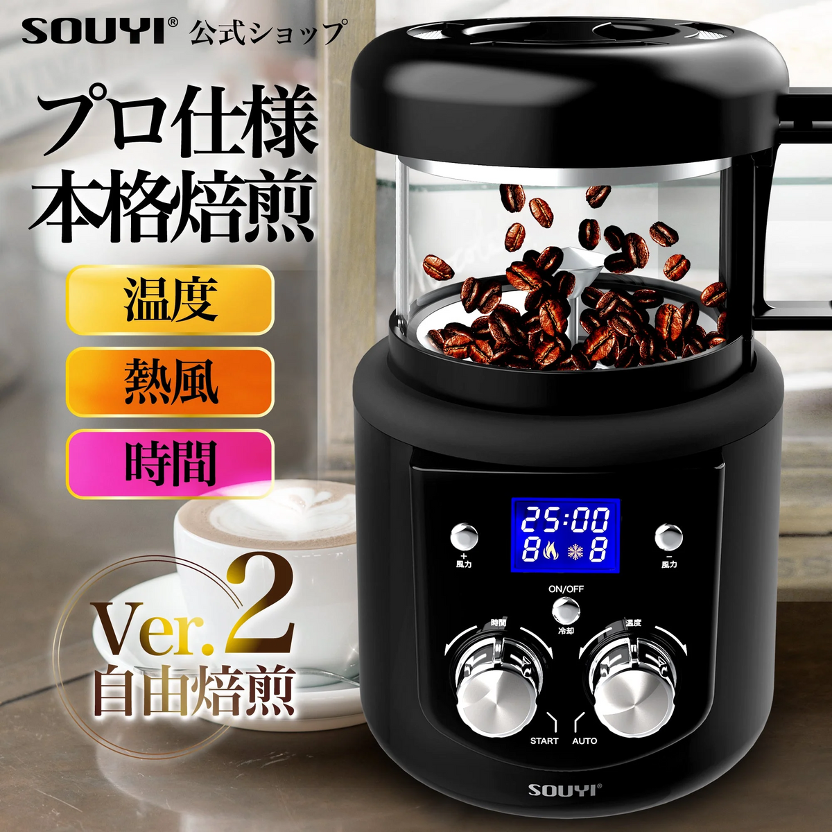 コーヒー焙煎機 SY-121N