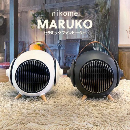 nikome セラミックファンヒーター マルコ MARUKO NKM-MRK01 02.チャコールグレー