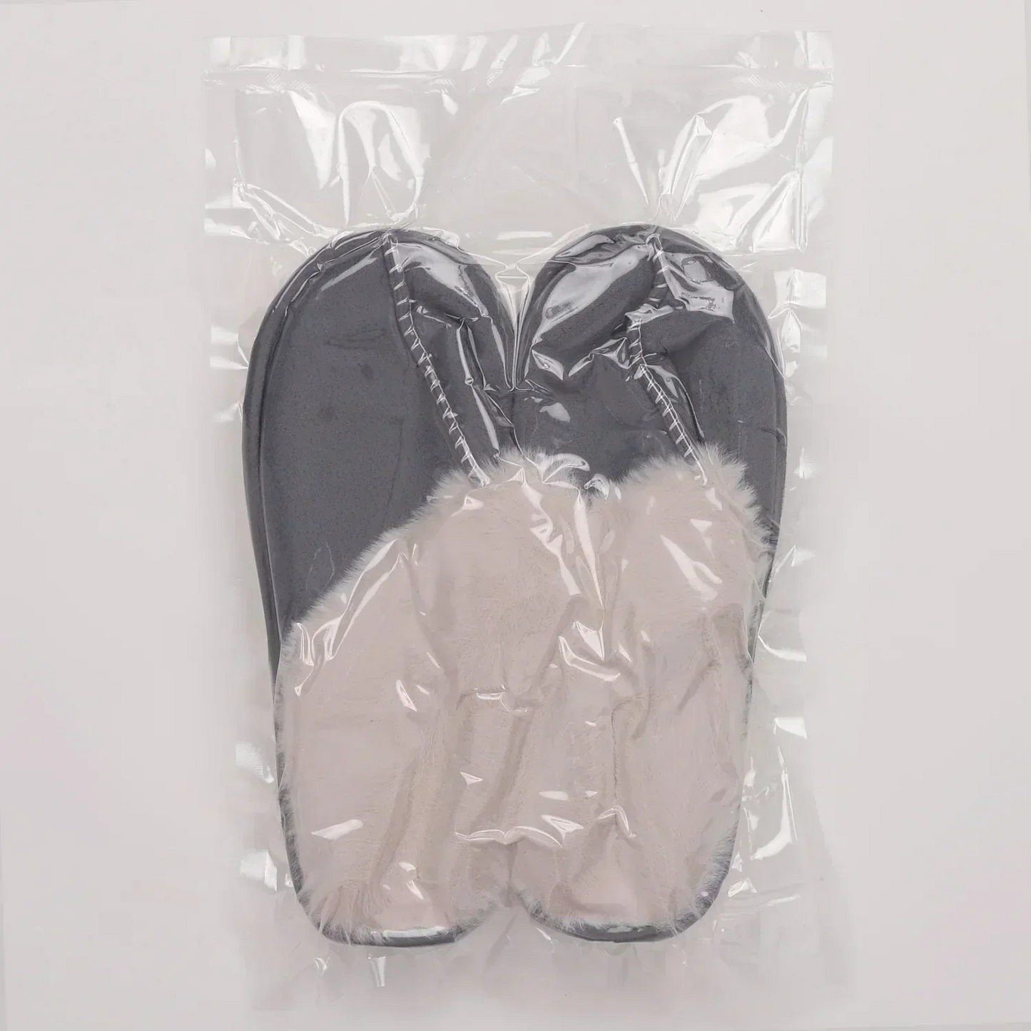 【ダークグレー／L／圧縮梱包】ルームシューズ スリッパ ムートン 風 厚底 カップル メンズ レディース 来客用 もこもこ 暖かい かわいい おしゃれ ファー 冷え防止 屋内 寒さ対策 秋冬 冬用 フェイクファー 室内履き 新生活 プレゼント