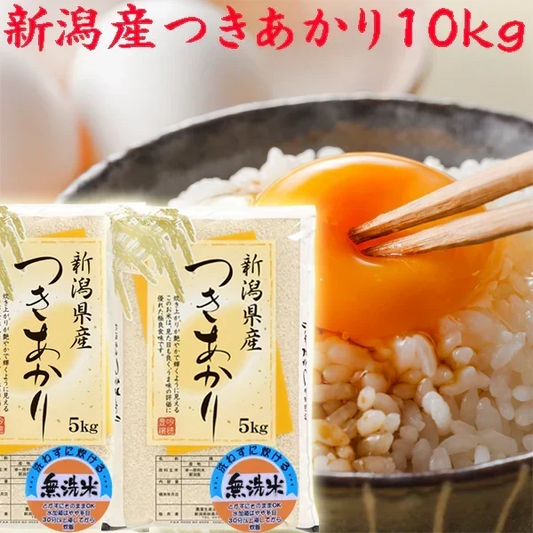 新米 令和8年 無洗米 10kg 送料無料 新潟県産 つきあかり 無洗米 10kg (5kg×2袋) お米 10キロ 新潟米 農家直送 つきあかり 無洗米10キロ