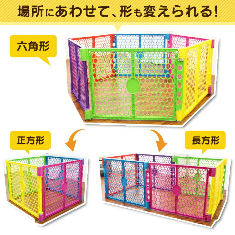 【グレー×ホワイト】ベビーサークル 折りたたみ ベビーガード 6枚セット ベビーフェンス キッズサークル ペットケージ カラフル おしゃれ ベビー サークル 赤ちゃん ベビー フェンス ゲート 柵 置くだけ 子供 こども