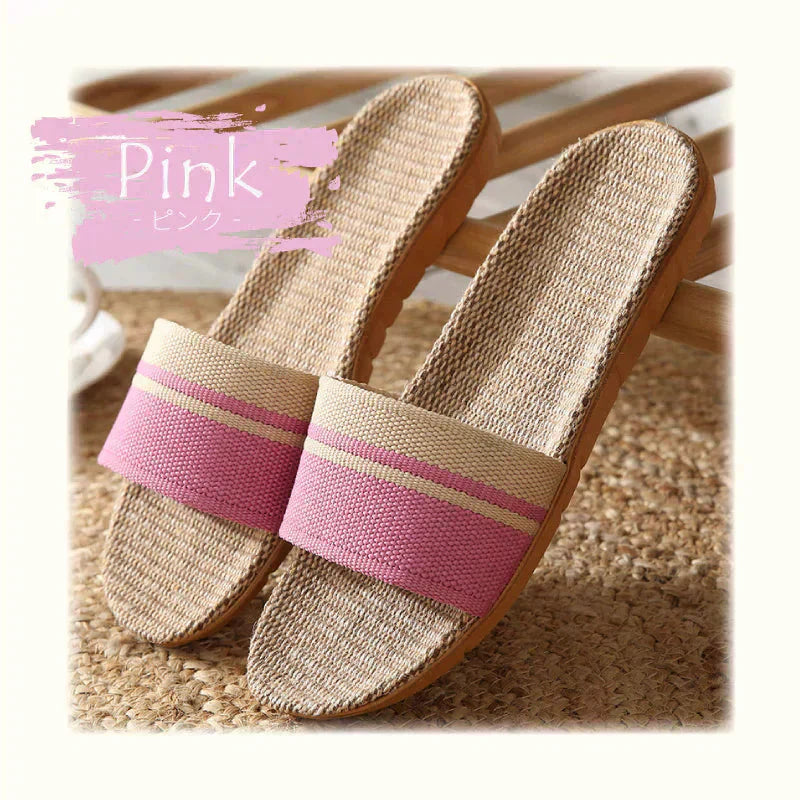 【色お任せ /Sサイズ】スリッパ 麻素材